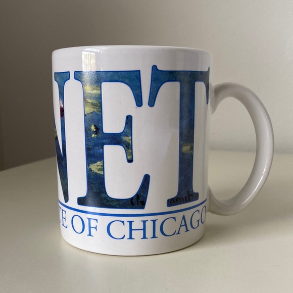 Claude Monet Water Lillies Art Institute of Chicago souvenir Coffee Mug Cup - Picture 2 of 8